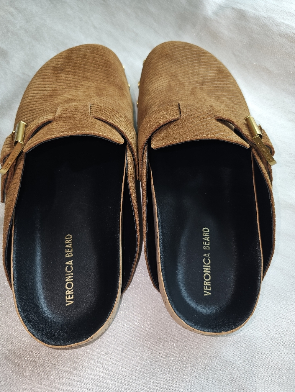 Veronica Beard Women's Fern Hazelwood Suede Clog Sz 10 - Picture 9 of 12